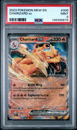 2023 POKEMON MEW EN-151 #006 CHARIZARD EX PSA 9 - Image 1