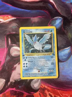 Pokemon Articuno 1st Edition Fossil Holo Rare 2/62 Basic 70 HP English - Image 1
