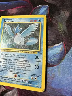 Pokemon Articuno 1st Edition Fossil Holo Rare 2/62 Basic 70 HP English - Image 5