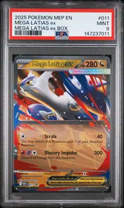 2025 POKEMON MEP EN-ME BLACK STAR PROMO MEGA LATIAS EX BOX MEGA LATIAS EX PSA 9 - Image 1