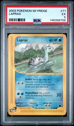 2003 POKEMON SKYRIDGE #71 LAPRAS PSA 5 - Image 1