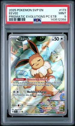 2025 POKEMON PRISMATIC EVOLUTIONS POKEMON CENTER ELITE TRAINER BOX EEVEE PSA 9 - Image 1