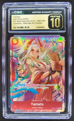 2025 ONE PIECE YAMATO ALTERNATE ART EB01-007 CGC 10 PRISTINE PT - Image 1