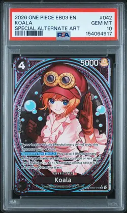 2026 ONE PIECE EB03-HEROINES EDITION SPECIAL ALTERNATE ART #042 KOALA PSA 10 - Image 1