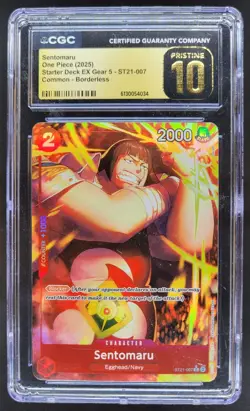 2025 ONE PIECE SENTOMARU BORDERLESS ST21-007 CGC 10 PRISTINE PT - Image 1