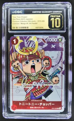 2022 ONE PIECE JP TONY TONY CHOPPER MANGA ALT ART ST01-006 CGC 10 PRISTINE TL3 - Image 1