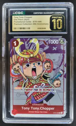 2022 ONE PIECE TONY TONY CHOPPER PROMO ST01-006 CGC 10 PRISTINE TL3 - Image 1