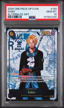 2025 ONE PIECE OP13-CARRYING ON HIS WILL ALTERNATE ART #120 SABO PSA 10 - Image 1