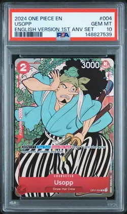 2024 ONE PIECE USOPP 1ST ANNIVERSARY SET #004 PSA 10 - Image 1