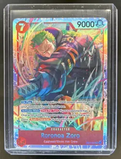 2026 One Piece Adventure on Kami's Island Roronoa Zoro Super Rare #EB04-007 - Image 1