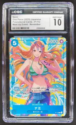 2025 ONE PIECE JP NAMI PROMO MEET UP EVENT P-112 CGC 10 RC7 - Image 1