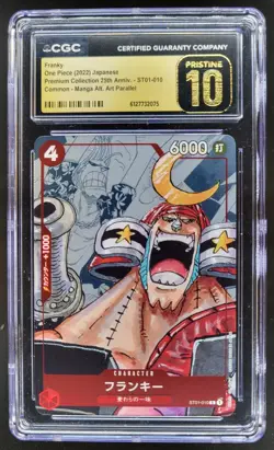 2022 ONE PIECE JP FRANKY 25TH MANGA ALT ART ST01-010 CGC 10 PRISTINE TL3 - Image 1