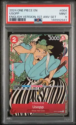 2024 ONE PIECE ENGLISH VERSION 1ST ANNIVERSARY SET #004 USOPP PSA 9 - Image 1
