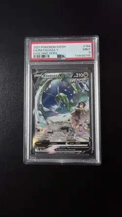 Rayquaza V PSA 9 Alternate Art Evolving Skies 194/203 Alt Pokemon Card FA 2021 - Image 1