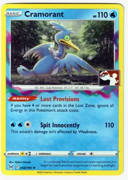 Cramorant Rare Prize Pack Series Cards 050/196 MP Holo Pokemon TCG - Image 1