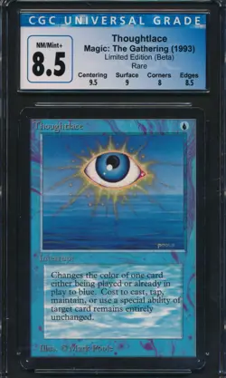 Beta Thoughtlace CGC 8.5 Graded Magic MTG (0086) -magicgraders- - Image 1