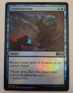 1x Unsubstantiate FOIL Core Set 2021 M21 MTG Magic the Gathering NM - Image 1