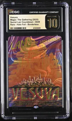 VESUVA Secret Lair Halo Foil #49 CGC Pristine 10 MTG [Nostalgium] - Image 1