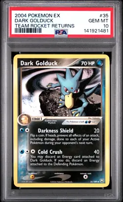 2004 POKEMON EX TEAM ROCKET RETURNS #35 DARK GOLDUCK PSA 10 - Image 1