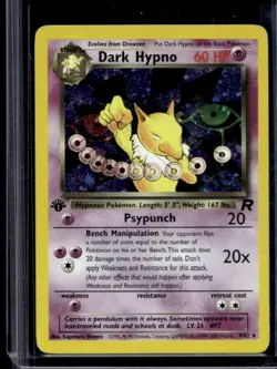 2000 Pokemon Team Rocket First Edition Dark Hypno Holo #9/82 - Image 1