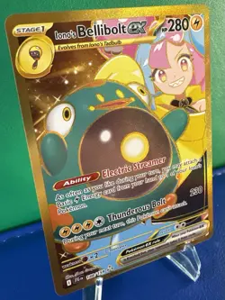Pokemon TCG Iono's Bellibolt EX 188/159 Journey Together Gold Hyper Rare - NM - Image 2