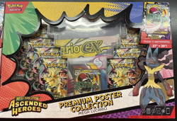 Pokemon Mega Evolution Ascended Heroes TCG Premium Lucario Poster Collection - Image 1