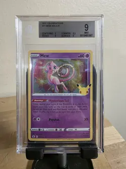 Pokemon TCG Mew Holo Rare Card 11/25 Celebrations BGS 9 Mint - Image 1