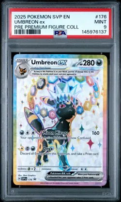 2025 POKEMON SVP PROMO PREMIUM FIGURE COLLECTION #176 UMBREON EX PSA 9 - Image 1