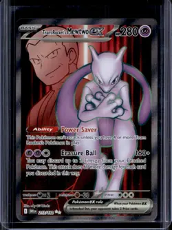 2025 Pokemon Destined Rivals Team Rocket's Mewtwo ex #213/182 - Image 1