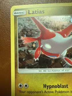 Latias SM135 NM Cosmo Holo Sun & Moon Black Star Dragon Majesty Pokemon Promo - Image 3