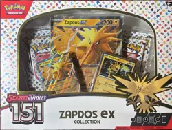 Pokemon TCG Scarlet & Violet 151 Zapdos EX Collection Box Sealed NEW - Image 1
