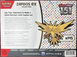 Pokemon TCG Scarlet & Violet 151 Zapdos EX Collection Box Sealed NEW - Image 2