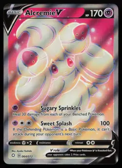 Alcremie V 064/072 Full Art Ultra Rare Shining Fates Pokemon NM - Image 1