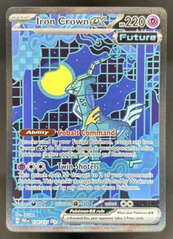 2025 Pokemon Prismatic Evolutions Iron Crown ex #158/131 - Image 1