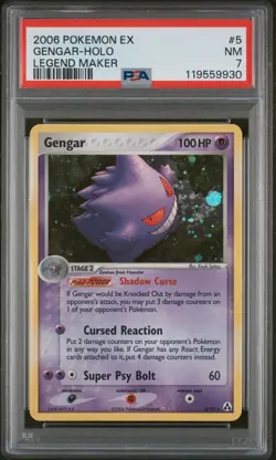 Gengar-Holo - Legend Maker - Pokemon Ex Legend Maker 5 NM PSA 7 - Image 1