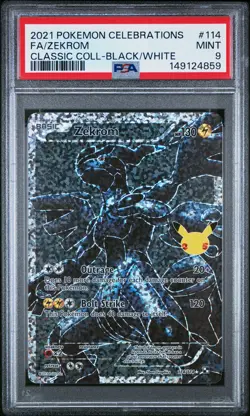 2021 POKEMON CELEBRATIONS CLASSIC COLLECTION #114 FULL ART/ZEKROM PSA 9 - Image 1