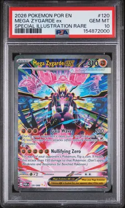 2026 POKEMON POR EN-PERFECT ORDER #120 MEGA ZYGARDE EX PSA 10 - Image 1