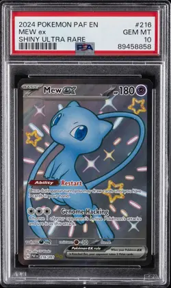 2024 POKEMON PAF EN-PALDEAN FATES SHINY ULTRA RARE #216 MEW EX PSA 10 - Image 1