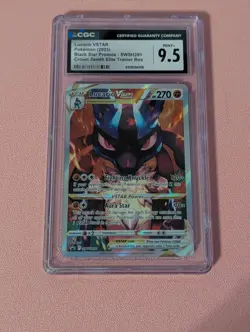 2023 Pokemon Black Star Promos Lucario VSTAR Crown Zenith ETB CGC 9.5 #SWSH291 - Image 2