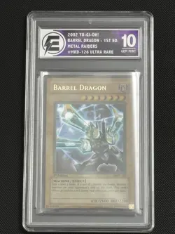 2002 Yu-Gi-Oh Barrel Dragon MRD-126 1st Edition ES 10 GEM (Please Ready) - Image 1