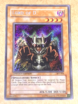 yugioh Lord of D. BPT-004 Secret Rare Limited Lightly Played - Image 1