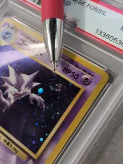 Vintage 1997 Pokemon P.M. Japanese Fossil Haunter, Holo, PSA 9, SWIRL - Image 3