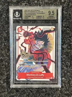 Monkey.D.Luffy (3rd Anniversary Tournament Pack ST01-012 One Piece BGS 9.5 - Image 1