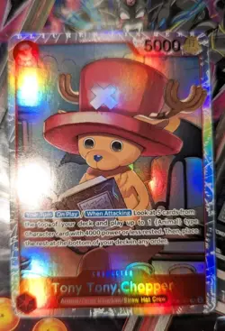 Tony Tony.Chopper OP08-007 SR ONE PIECE Tcg Card Game NM RED - Image 1