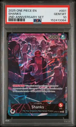 2025 ONE PIECE ENGLISH VERSION 2ND ANNIVERSARY SET #001 SHANKS PSA 10 - Image 1