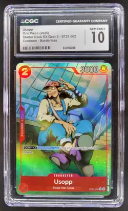 2025 ONE PIECE USOPP BORDERLESS ST21-002 CGC 10 PT - Image 1