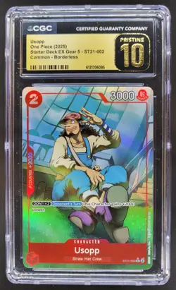 2025 ONE PIECE USOPP BORDERLESS ST21-002 CGC 10 PRISTINE PT - Image 1