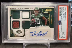2022 Panini Absolute Breece Hall Rookie Patch Auto /199 RC PSA 10 Gem MT low pop - Image 2