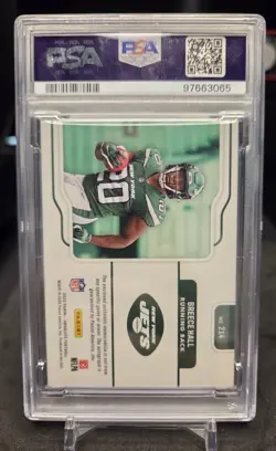 2022 Panini Absolute Breece Hall Rookie Patch Auto /199 RC PSA 10 Gem MT low pop - Image 3