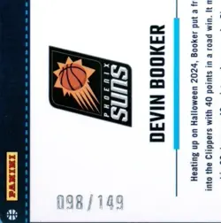 2024 PANINI DONRUSS OPTIC #11 DEVIN BOOKER RED SEISMIC /149 - PSA 9 - Image 3